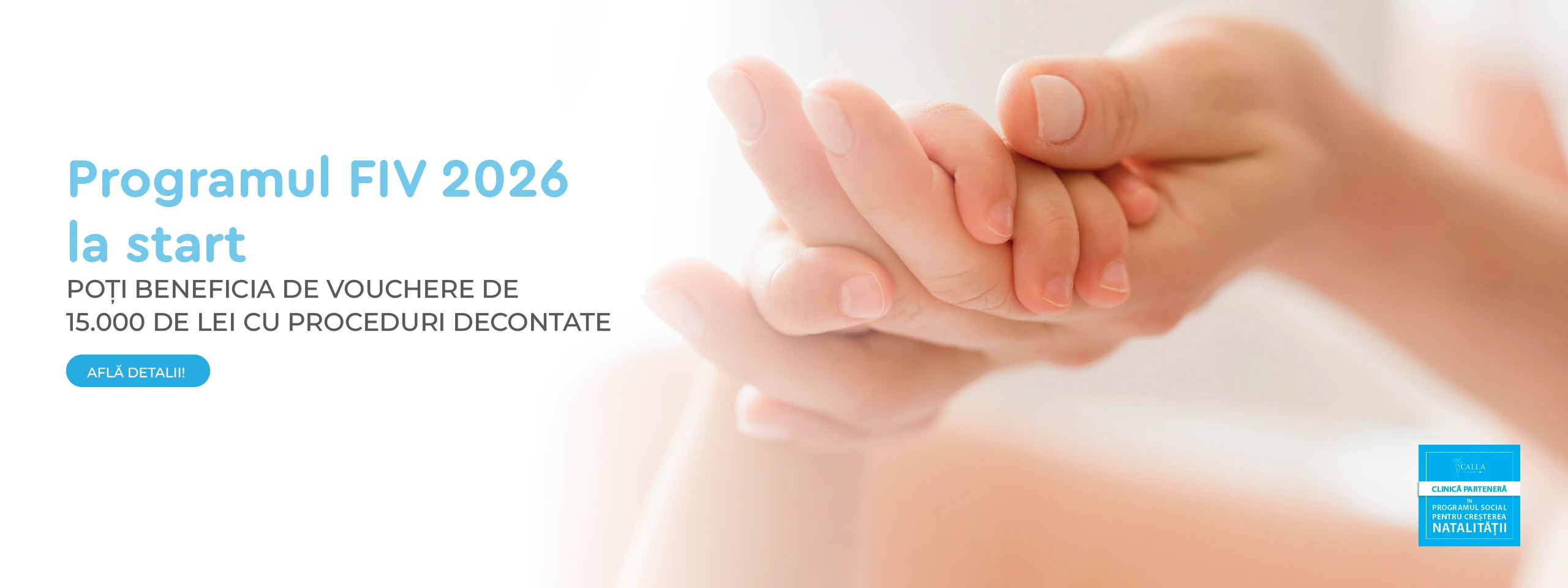 Program FIV 2026 aprobat la Centrul Calla Oradea